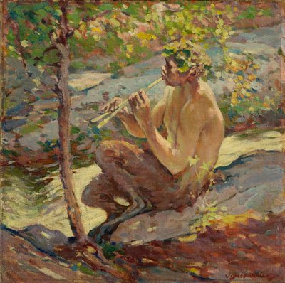 Faun、19 世紀後半から 20 世紀初頭 (船上に油) 作： John Scott Williams