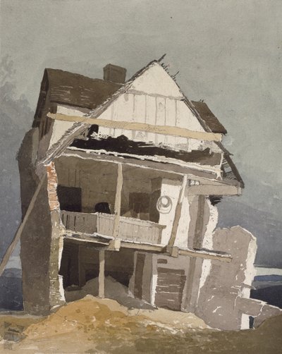 廃墟の家、19世紀 作： John Sell Cotman
