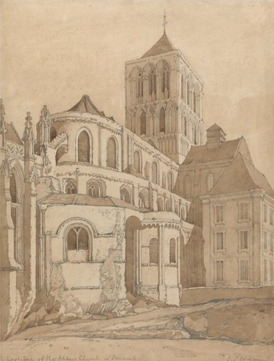 ノルマンディー、フェカンの修道院教会 作： John Sell Cotman