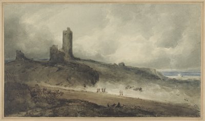アベリストウィス城（紙にw - c） 作： John Sell Cotman