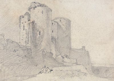 チェシャー州ビーストン城城への入り口 作： John Sell Cotman