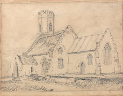 ブランプトン教会、ノーフォーク、南東から 作： John Sell Cotman