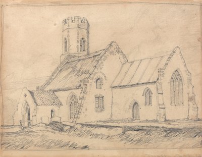ノーフォーク州ブランプトン教会（南東側から 作： John Sell Cotman