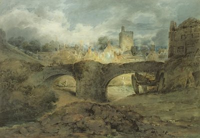 ブレクノック、1801年頃（紙にアラビアゴムを塗ったトイレ） 作： John Sell Cotman