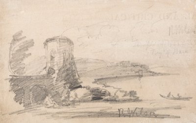 橋と塔、リチャード・ウィルソンにちなんで 作： John Sell Cotman
