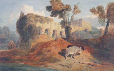 ビルドワス修道院（紙に水彩） 作： John Sell Cotman