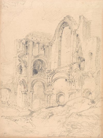 キャッスル・エーカー修道院（ノーフォーク州 作： John Sell Cotman