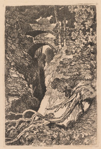 悪魔の橋、カーディガンシャー 作： John Sell Cotman