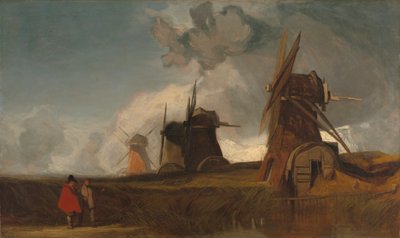 Moinhos de drenagem em Fens, Croyland, Lincolnshire 作： John Sell Cotman