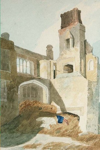イースト・バーシャム・ホール（鉛筆、水彩、紙） 作： John Sell Cotman