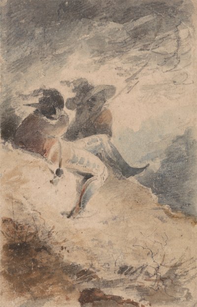 マウンドに座るファンタスティック フィギュア 作： John Sell Cotman