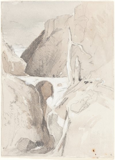 切り株のある峡谷 作： John Sell Cotman