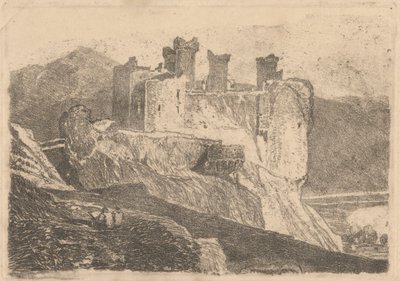 ハーレック城 作： John Sell Cotman