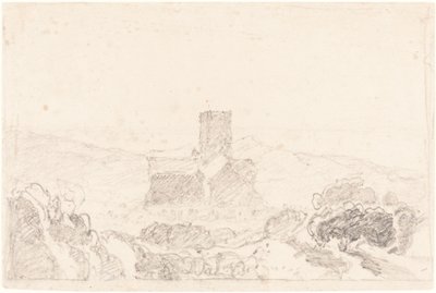 教会のある風景 作： John Sell Cotman