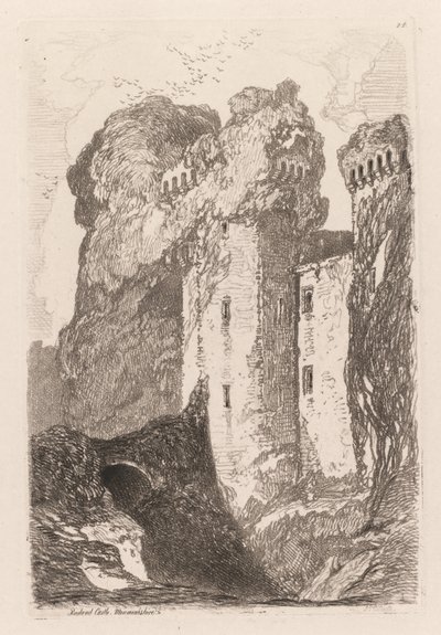 Liber Studiorum: ラグラン城、モンマスシャー 作： John Sell Cotman