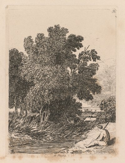 研究は無料です。Plate16、A Study、1838。 作： John Sell Cotman