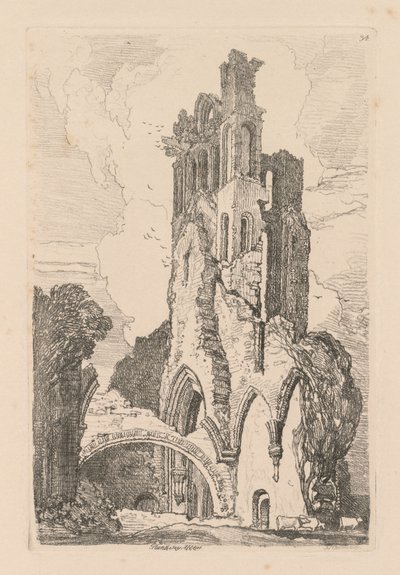 Book of Studies: Plate 34, Llanathony Abbey, Monmouthshire 作： John Sell Cotman