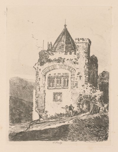 学習書: プレート 37、研究 作： John Sell Cotman