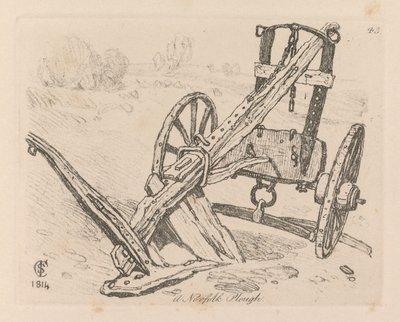 スタディブック: プレート 43、ノーフォークプラウ 作： John Sell Cotman