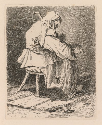 Liber Studiorum: プレート 44、レンブラントのスケッチ 作： John Sell Cotman