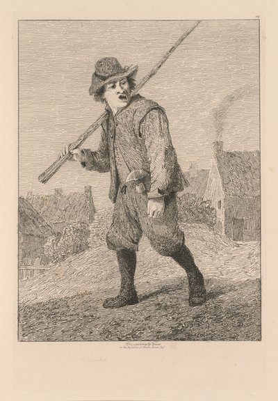 研究は、Teniers、1838年後の無料のプレート46スケッチです。 作： John Sell Cotman