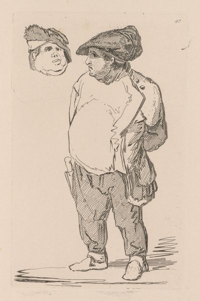 スタディは無料です。Plate47、A Study、1838。 作： John Sell Cotman