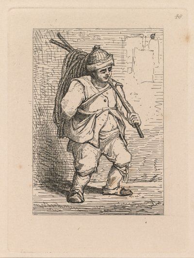 学習書: プレート 48、研究 作： John Sell Cotman