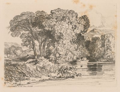 Liber Studiorum: Plate 4, View on the Yare, ノーフォーク 作： John Sell Cotman