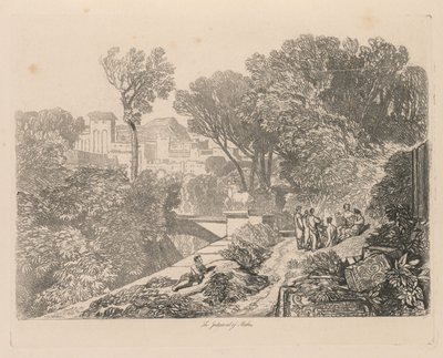Liber Studiorum: プレート 6、ミダスの審判 作： John Sell Cotman