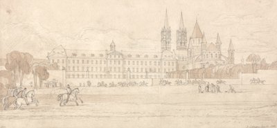 カーンの聖シュテファンの軍事学校と修道院教会 作： John Sell Cotman