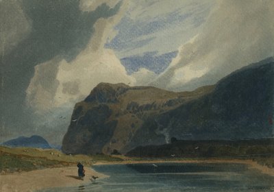 ウェールズの山の風景、1810年（WCペーパー） 作： John Sell Cotman
