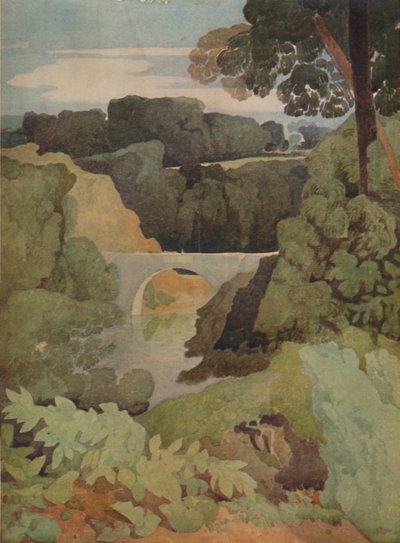 新しい橋、ダーラム、1923 作： John Sell Cotman