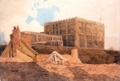 ノリッジ城、1808-9年頃（紙にトイレ） 作： John Sell Cotman