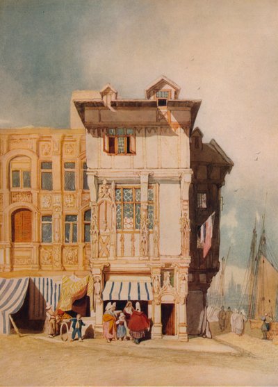 古い家、数字付き、c1836 作： John Sell Cotman