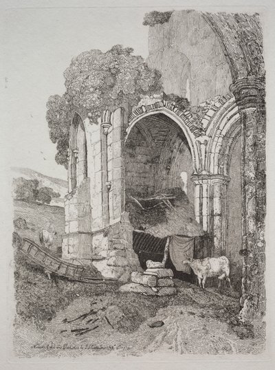 リヴォー修道院、ヨークシャー 作： John Sell Cotman