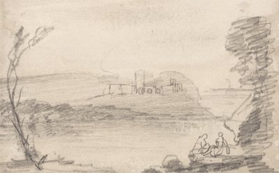 リチャード・ウィルソン流「湖上の廃墟 作： John Sell Cotman