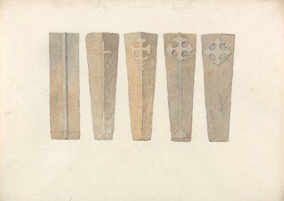 ノーフォーク教会の5つの棺蓋に関する研究 作： John Sell Cotman