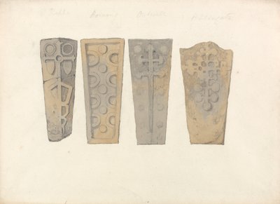 ノーフォーク教会の4つの棺蓋に関する研究 作： John Sell Cotman