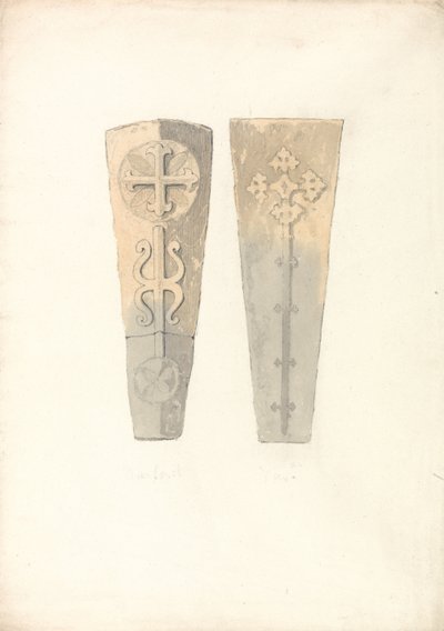 ノーフォークの教会から出土した2つの棺蓋に関する研究 作： John Sell Cotman
