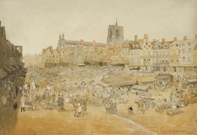 クーパース氏から引用したマーケットプレイス、ノーリッチ、1807 作： John Sell Cotman