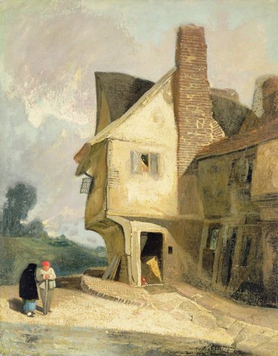 セント・オルバンズの古い家 1806年頃（油彩、ミルボード、パネル） 作： John Sell Cotman