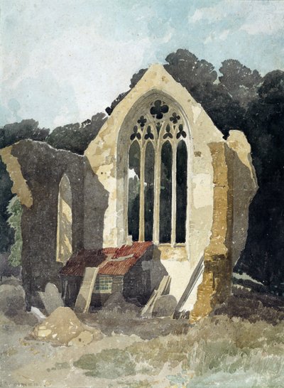 ウォルシンガム修道院の食堂（紙に水彩） 作： John Sell Cotman
