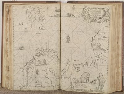 ロシア、ラップランド、フィンマルケ、ノヴァゼムラ、グリーンランドの海岸の海図、1671年 作： John Seller