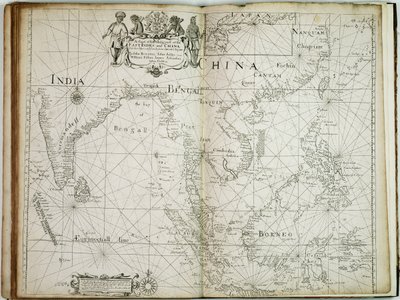 東インド諸島と中国の貿易地域と隣接する島々、スルラットから日本までの海図 作： John Seller