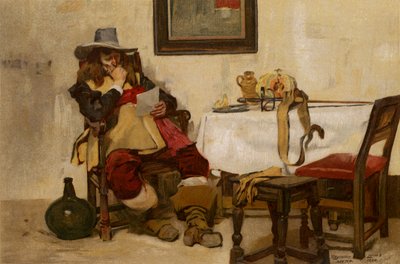 A Long Bill, a man reading (chromolitho) 作： John Seymour (after) Lucas
