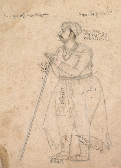 ビカネールのマハラジャ ライ シン (在位 1574 ～ 1612 年) の肖像 作： John Seymour