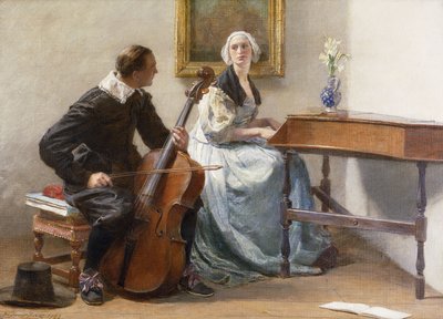 予期しない質問、1922年 作： John Seymour Lucas