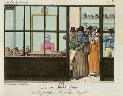 イギリスの復讐、またはパレロワイヤルのパティスリー、1815年 作： John Sharp