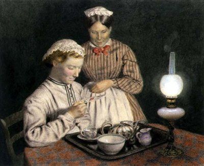 バレンタインカード（紙に鉛筆の上に水彩画） 作： John Sherrin