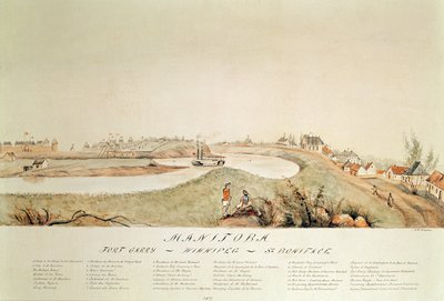 マニトバ州、ハドソンベイカンパニートレーディングステーション、1871年 作： John Simpson